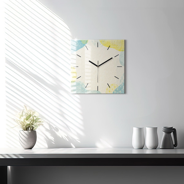 Square wall clock Pattern frame