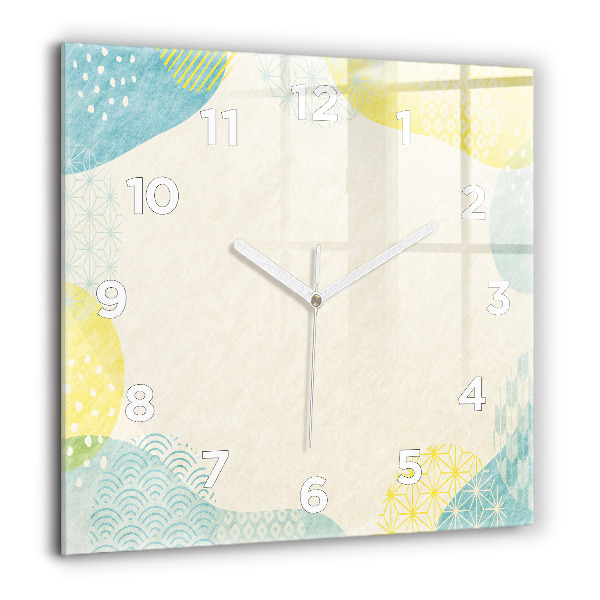 Square wall clock Pattern frame