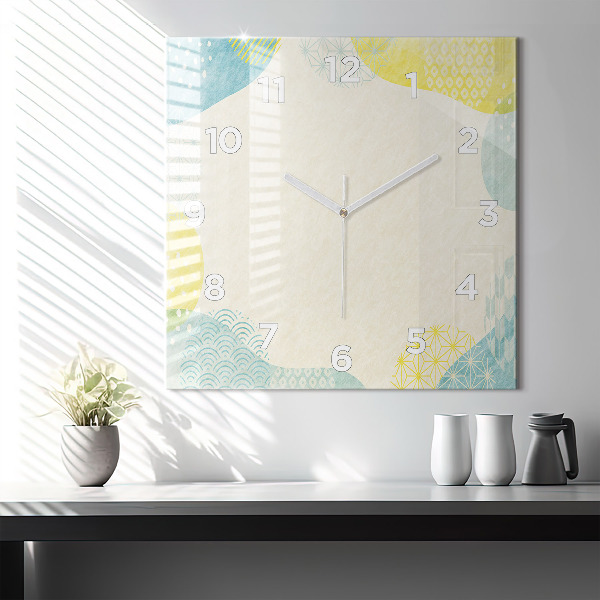 Square wall clock Pattern frame