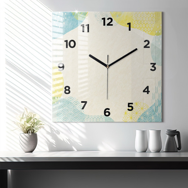 Square wall clock Pattern frame