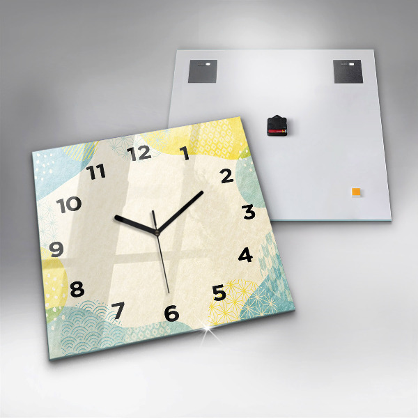 Square wall clock Pattern frame