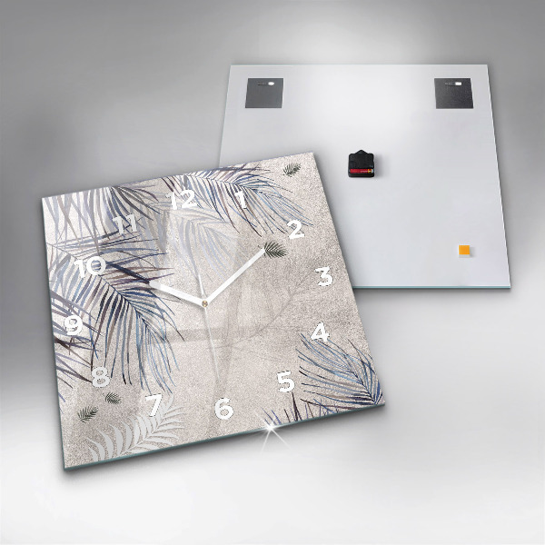 Square wall clock Palm leaf