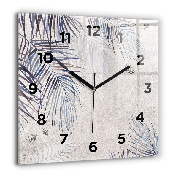 Square wall clock Palm leaf