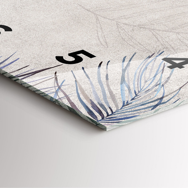 Square wall clock Palm leaf