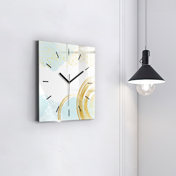 Square wall clock Decorative pattern