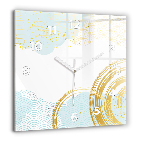 Square wall clock Decorative pattern