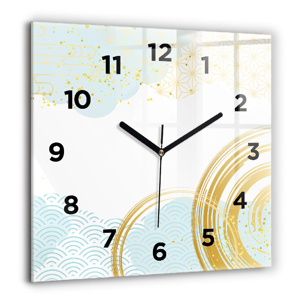 Square wall clock Decorative pattern
