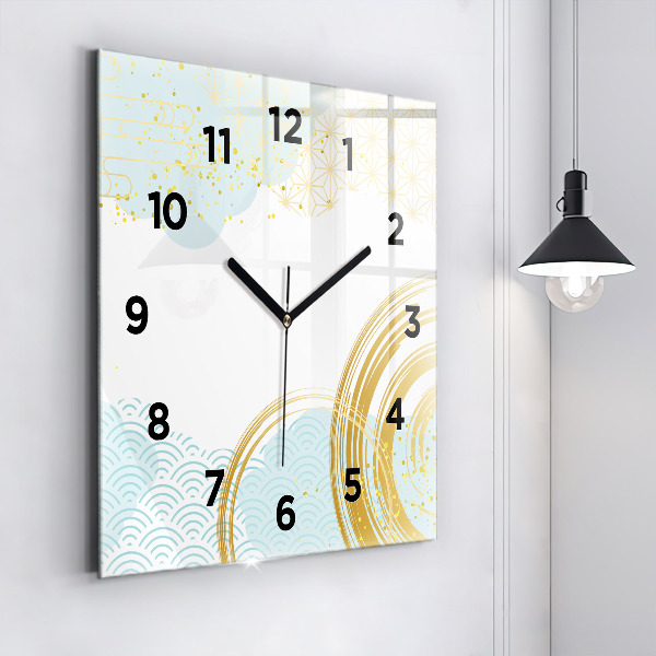Square wall clock Decorative pattern