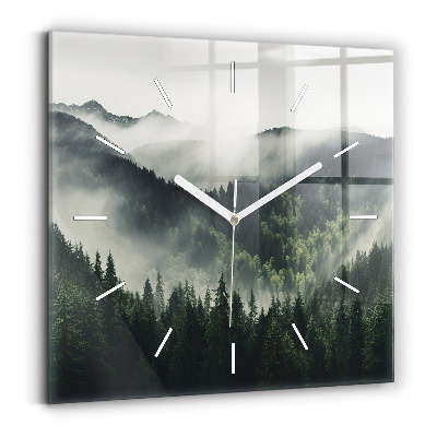 Square wall clock Forest Landscape