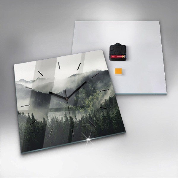 Square wall clock Forest Landscape