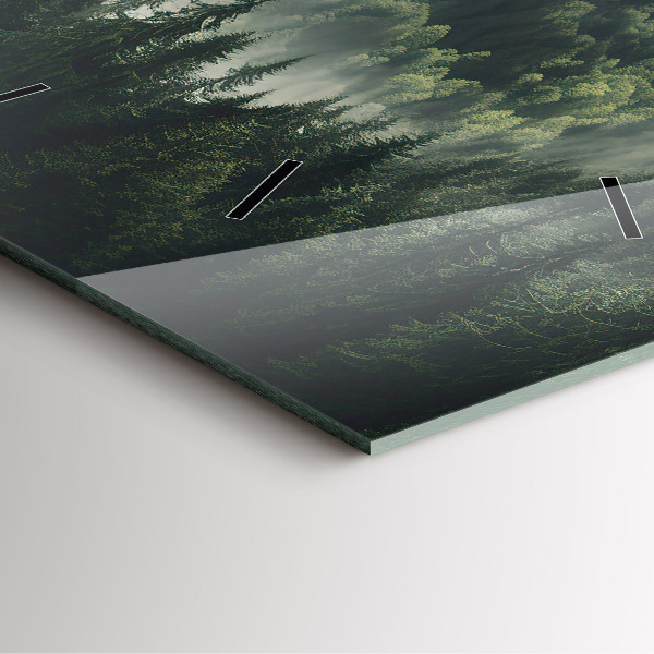 Square wall clock Forest Landscape