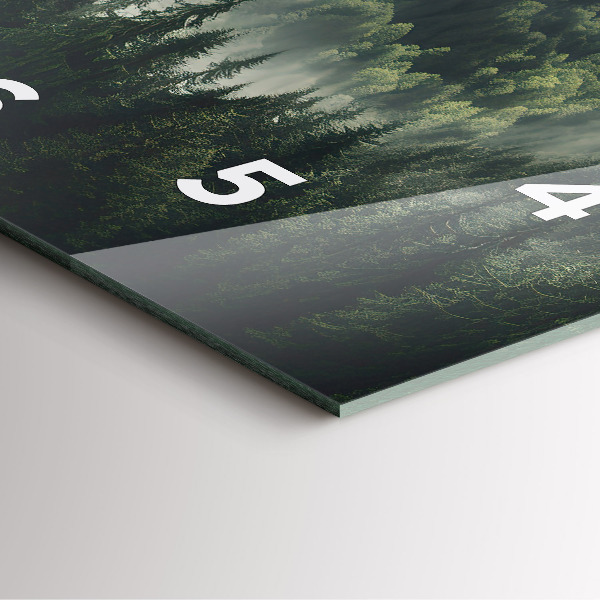 Square wall clock Forest Landscape