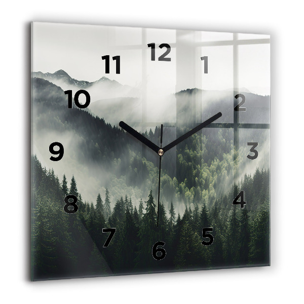 Square wall clock Forest Landscape