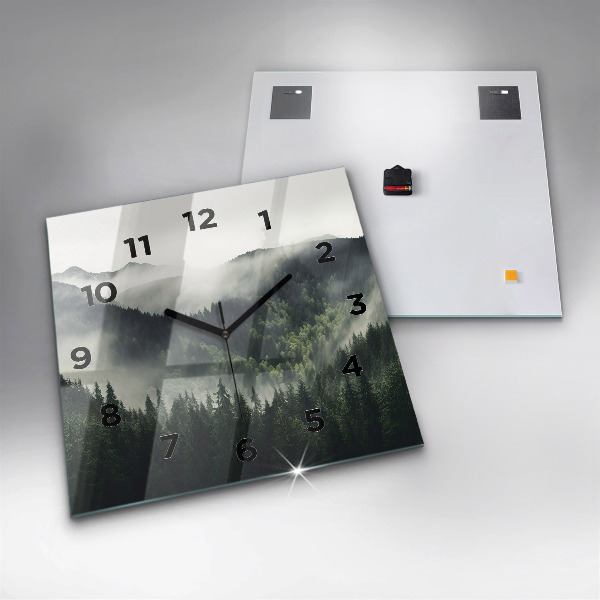 Square wall clock Forest Landscape