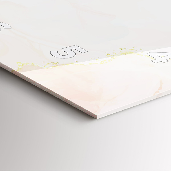 Square wall clock Watercolor marble