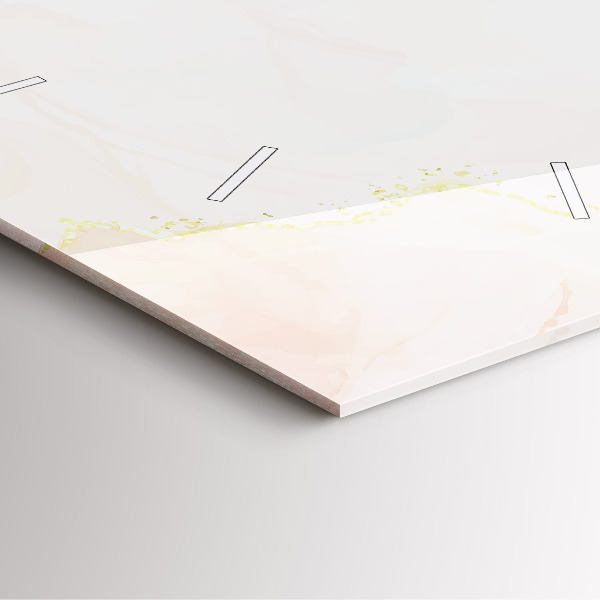 Square wall clock Watercolor marble