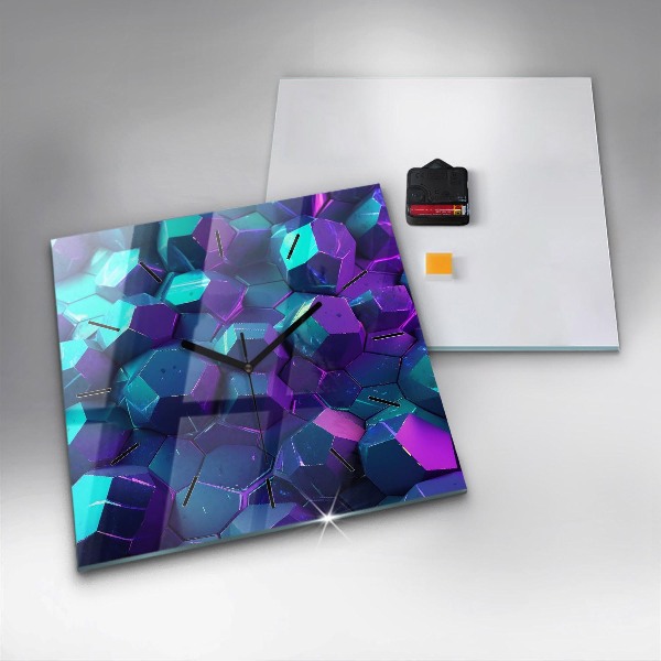 Square wall clock Geometric figures