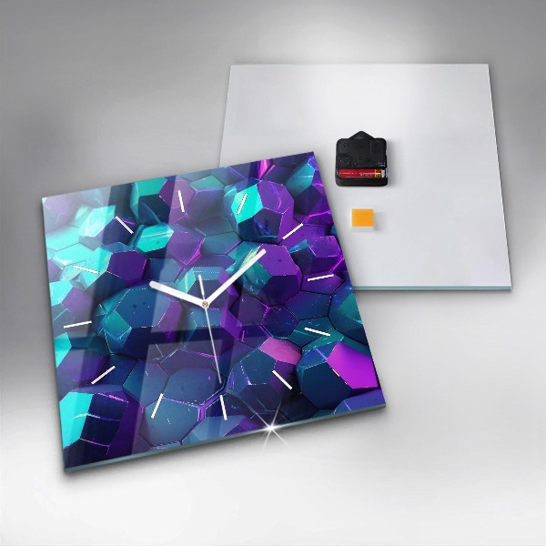 Square wall clock Geometric figures