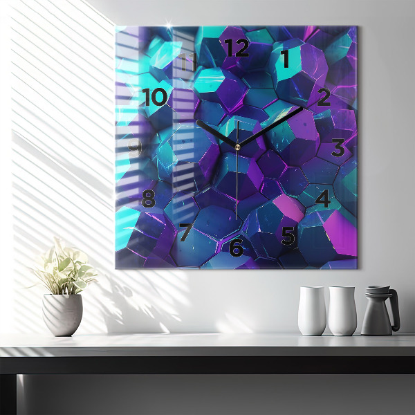Square wall clock Geometric figures