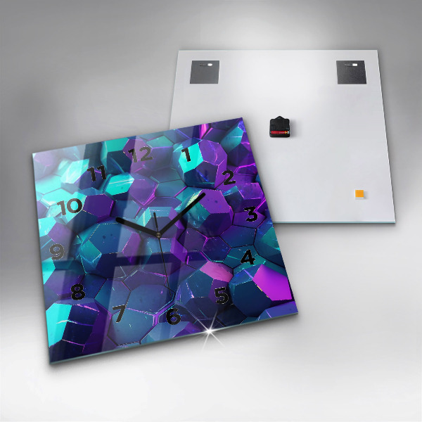 Square wall clock Geometric figures