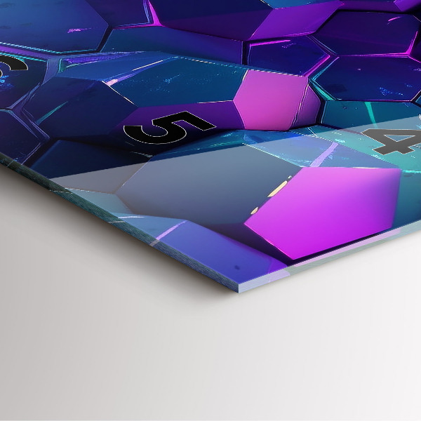 Square wall clock Geometric figures