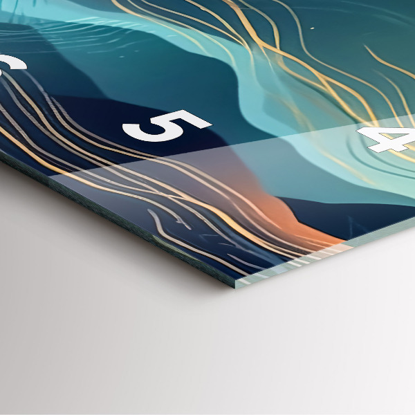 Square wall clock Mountain landscape