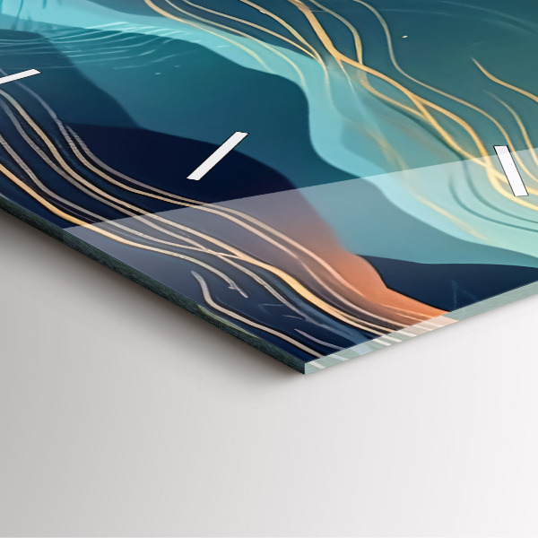 Square wall clock Mountain landscape