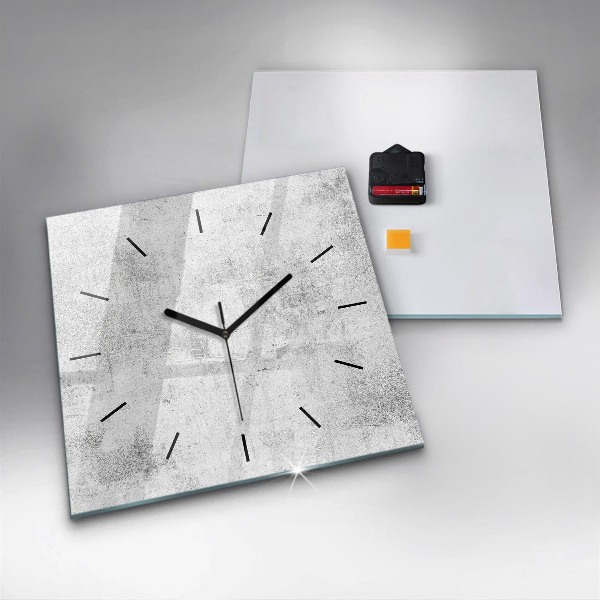 Square wall clock Concrete wall