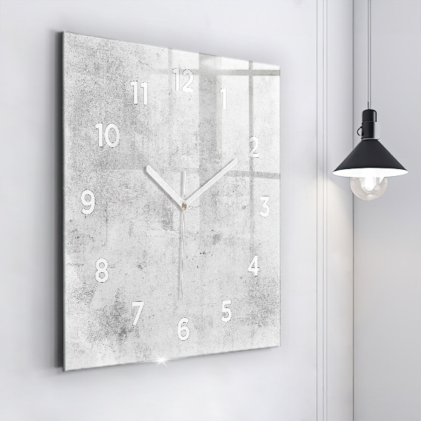 Square wall clock Concrete wall