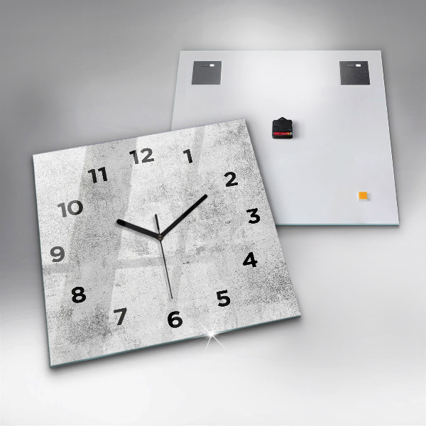 Square wall clock Concrete wall