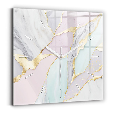 Square wall clock Marble pattern