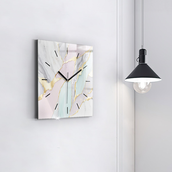 Square wall clock Marble pattern