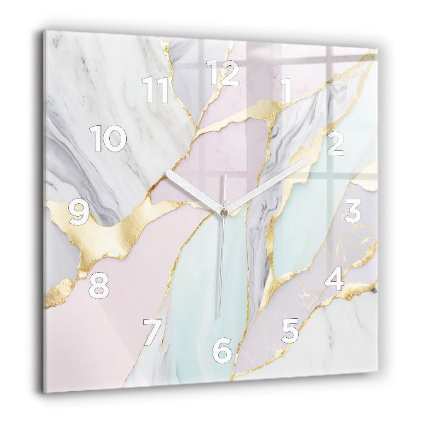 Square wall clock Marble pattern