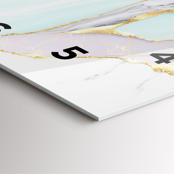 Square wall clock Marble pattern