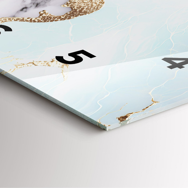 Square wall clock Pastel marble