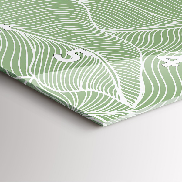 Square wall clock Leaves nature pattern