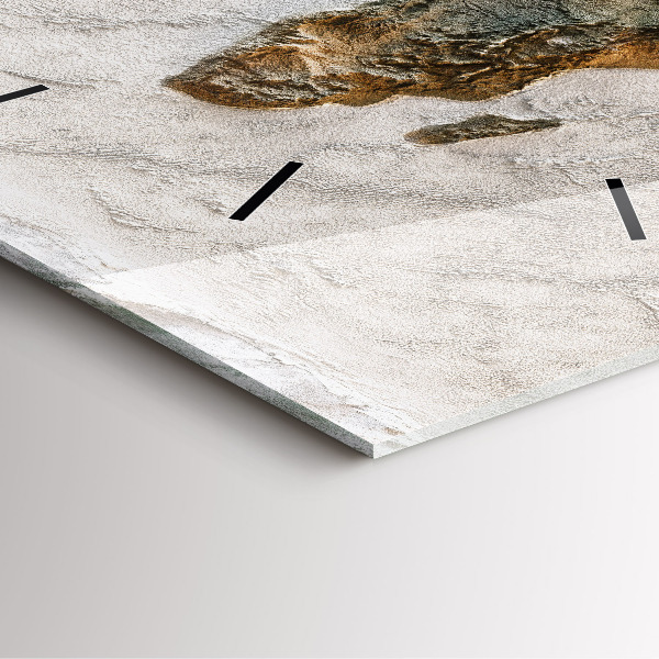 Square wall clock Old world map