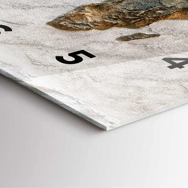 Square wall clock Old world map