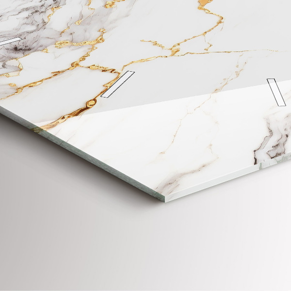 Square wall clock Decorative marble