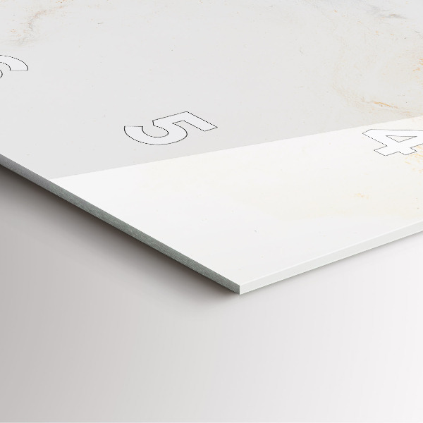 Square wall clock Artistic marble