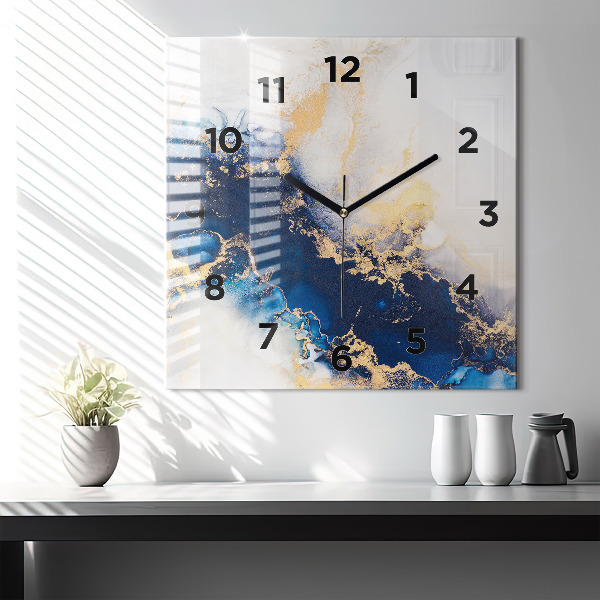 Square wall clock Marble pattern