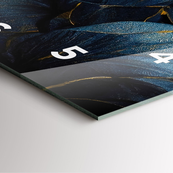 Square wall clock Decorative flowers