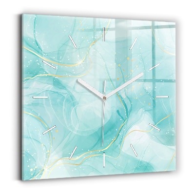 Square wall clock Abstract marble