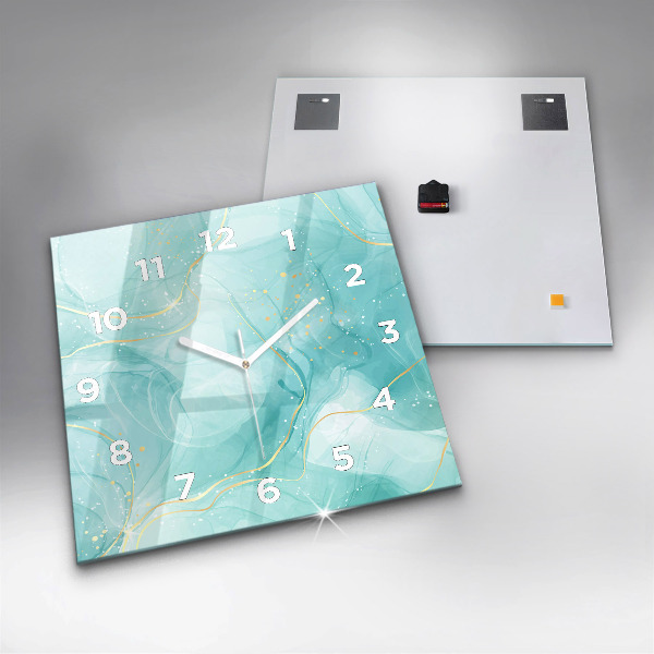 Square wall clock Abstract marble