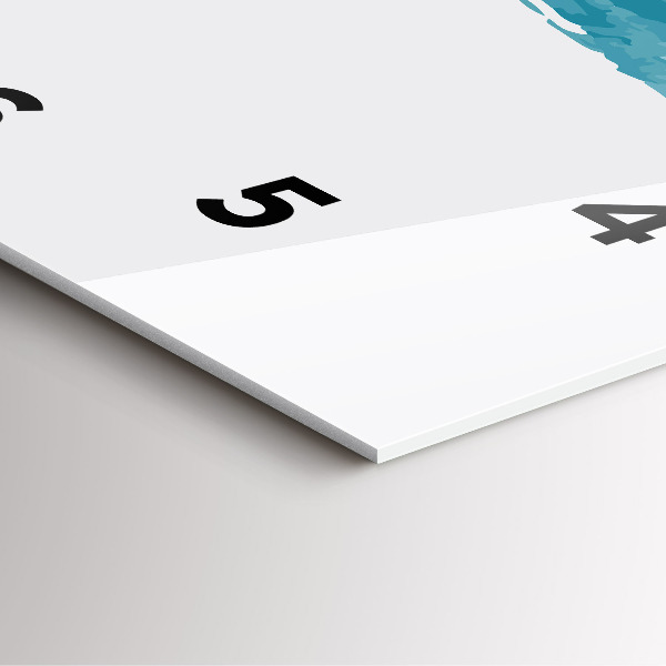 Square wall clock Brush strokes