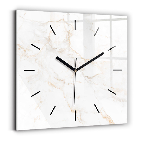 Square wall clock Elegant marble