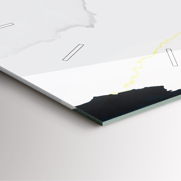 Square wall clock Abstraction spots