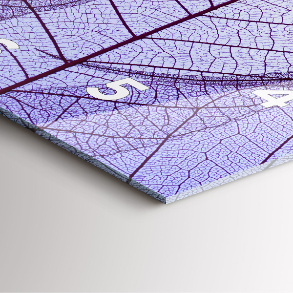 Square wall clock Leaves – nature