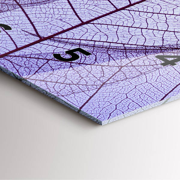 Square wall clock Leaves – nature