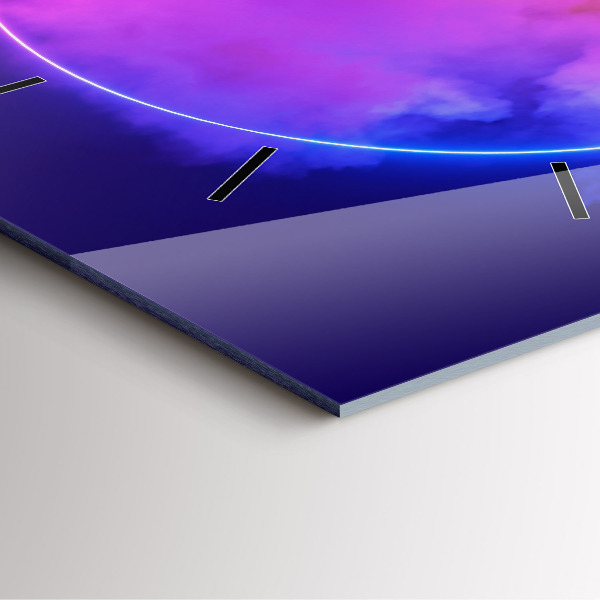 Square wall clock 3D smoke abstract